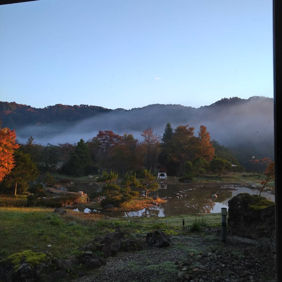 爽やかな紅葉の朝です。